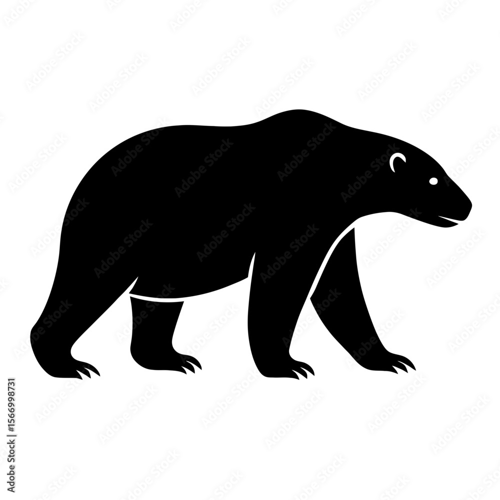 Fototapeta premium Design a black silhouette of a Barylambda white background clean vector shape