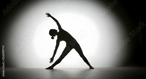 Yoga silhouette pose