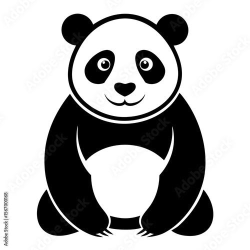 panda silhouette vector
