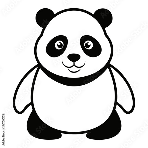 panda line art