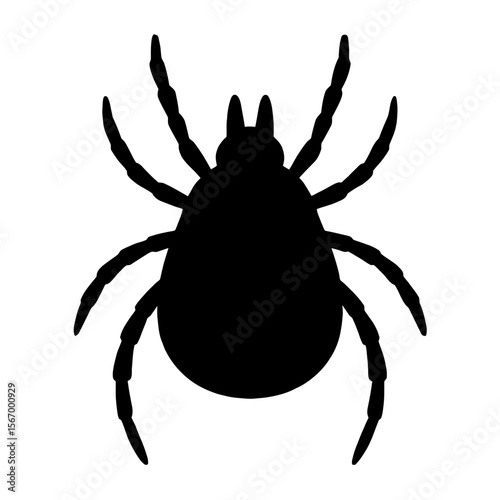Design a black silhouette of a Chigger white background clean vector shape