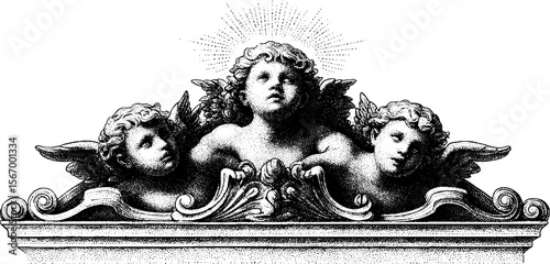 Gilded baroque ceiling art with cherubs and intricate design for decor inspiration