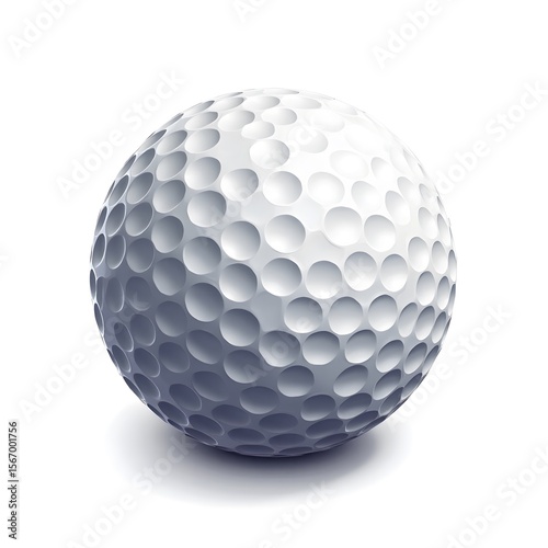 Vector golf ball on white background
