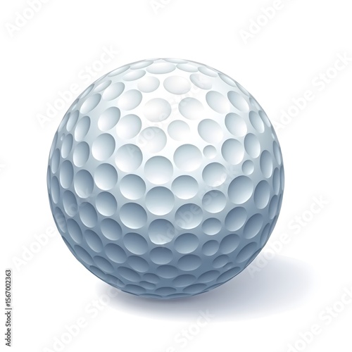 Vector golf ball on white background
