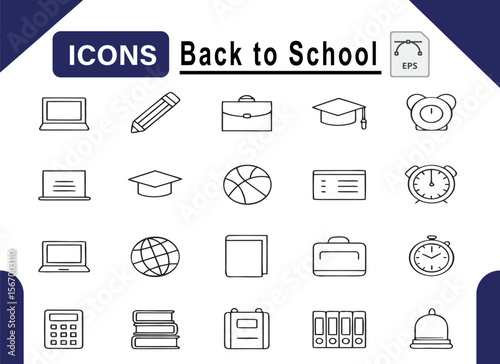 Back to School  A Collection of Essential Education Icons