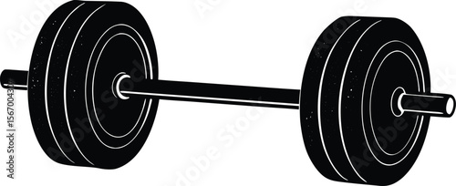 barbell on white background.eps