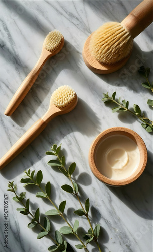 Wallpaper Mural Eco-Friendly Cosmetics on Grey Stone Surface Torontodigital.ca