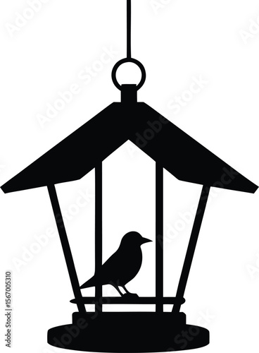 bird feeder on white background.eps