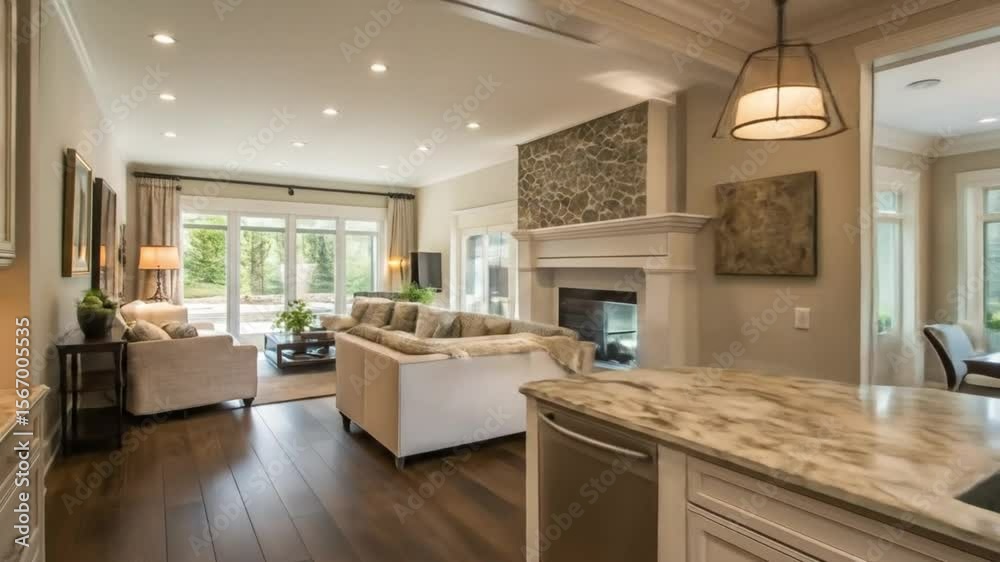Open concept kitchen living dining room design ideas modern home ...