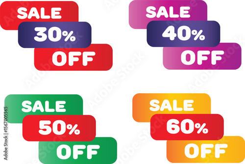 Sales discount percent off label symbol for black Friday