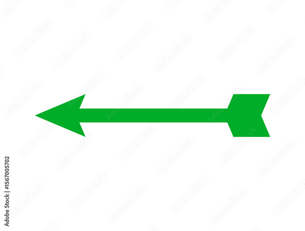 A green arrow pointing left isolated on transparent background A green arrow pointing left isolated on transparent background