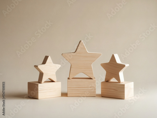 wooden stars pedestal