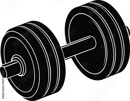 dumbbell on white background.eps