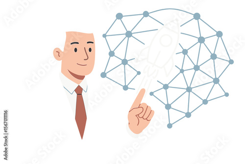 Businessman launching a startup project. Hand touching rocket icon on a virtual network interface. Concept of innovation, technology, business growth, and new product launch.