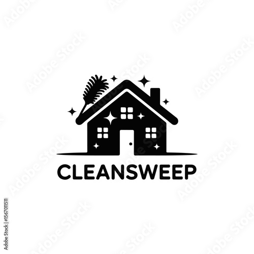 Home cleaning logo vector design