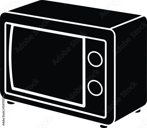 microwave on white background.eps