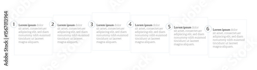 Very simply infographic design with 6 options or steps. Infographics for business concept.