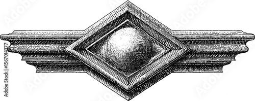 Vintage book frame with paper tears and ink blot for retro design