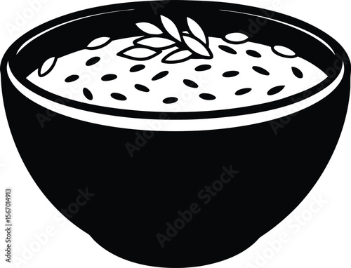 oatmeal on white background.eps