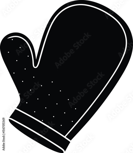 oven mitt on white background.eps
