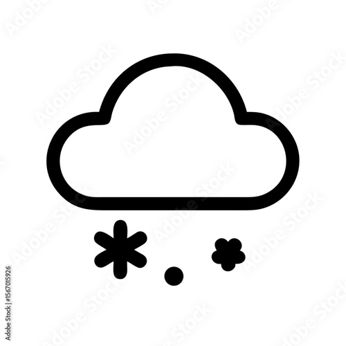 Cloud with Mixed Snow and Rain Weather Icon
