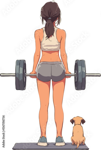 woman doing deadlift
