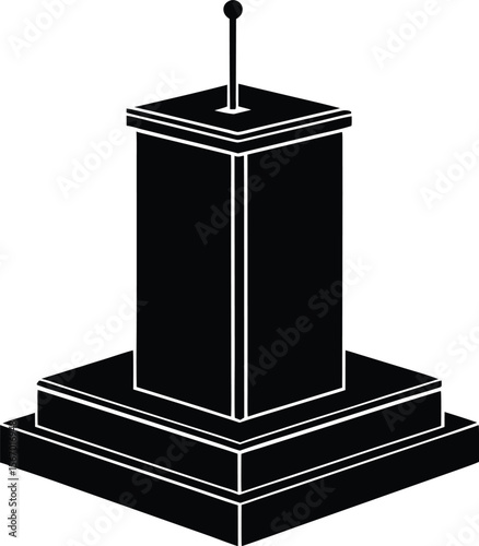 podium on white background.eps