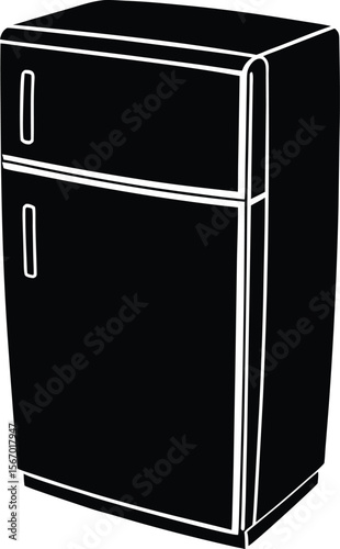 refrigerator on white background.eps