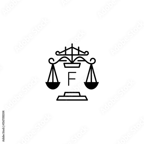 Elegant Initial Pillar, Law Firm, Lawyer Logo Design Vector Template