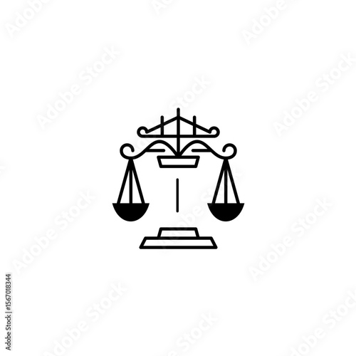 Elegant Initial Pillar, Law Firm, Lawyer Logo Design Vector Template