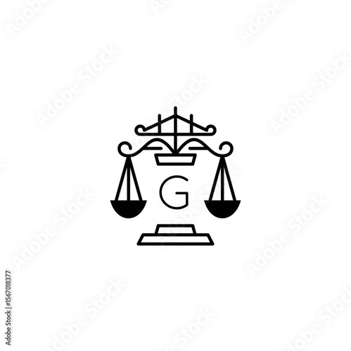Elegant Initial Pillar, Law Firm, Lawyer Logo Design Vector Template