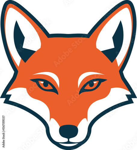 Vintage fox mascot logo icon vector illustration design