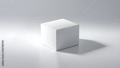 white box on white background