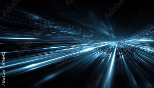 Abstract digital burst, vibrant blue streaks