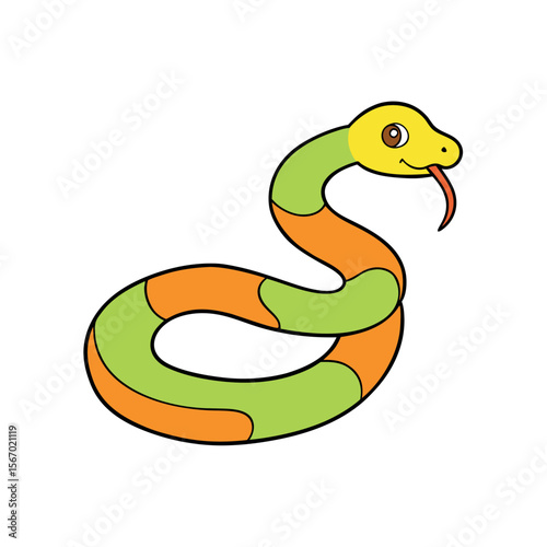 Boa Constrictor Colored Snake Vector Isolated