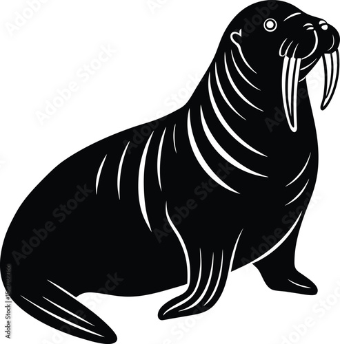 walrus on white background.eps