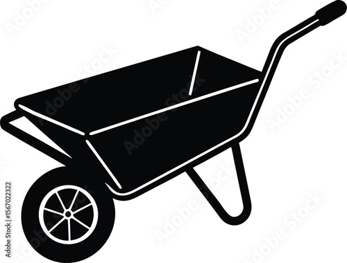 wheelbarrow on white background.eps