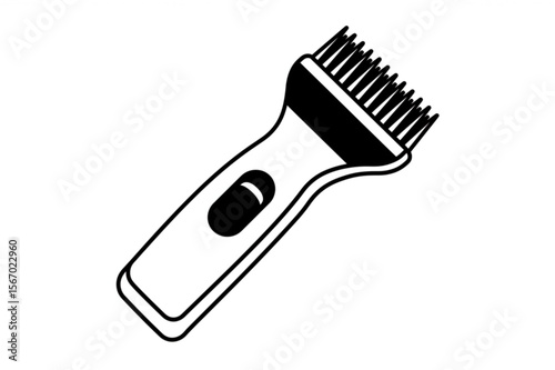 Artistic rendition of a sleek hair clipper, perfect for branding, barbershop design, or minimalist graphic applications.