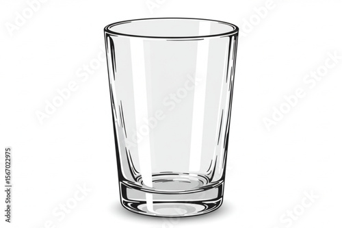 Clean tumbler graphic showcases a simple, versatile glass for drinks and beverages, ideal for logo design or product representation with a modern touch.