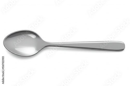 Elegant metal spoon design element perfect for culinary projects, kitchen-related graphics, and restaurant menu design applications.