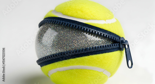 Zippered tennis ball
