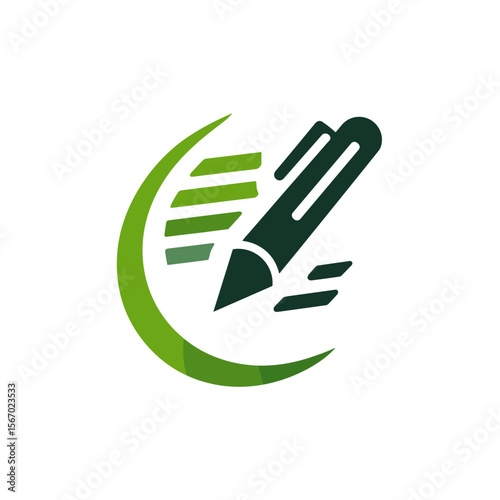 Flat vector logo for stationary or business apps.