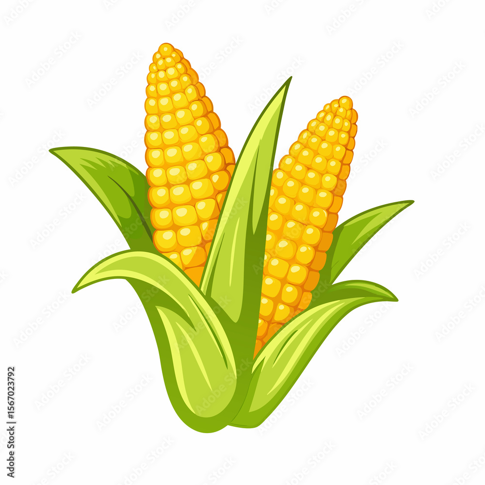 Obraz premium corn isolated on white background