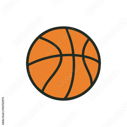 Basketball ball vector illustration isolated on white background