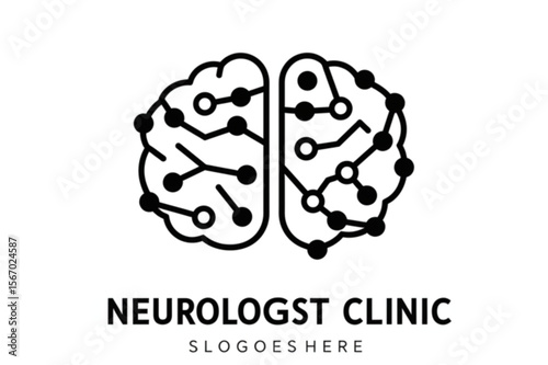 A stylized brain symbol offers a bold design for neurology clinics, healthcare providers, or medical research focused on neurological conditions.