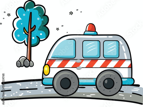 ambulance car vector illustration