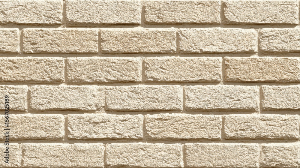 Obraz premium Creamcolored Brick Wall Seamless Texture Background Pattern for Design