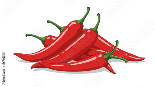 Vibrant pile of red chili peppers is a fresh, spicy graphic perfect for food blogs, restaurant branding, or culinary projects.