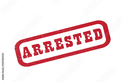 Red Arrested Stamp Sign textured word vector illustration