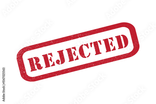 Red Rejected Stamp Mark textured typography vector illustration